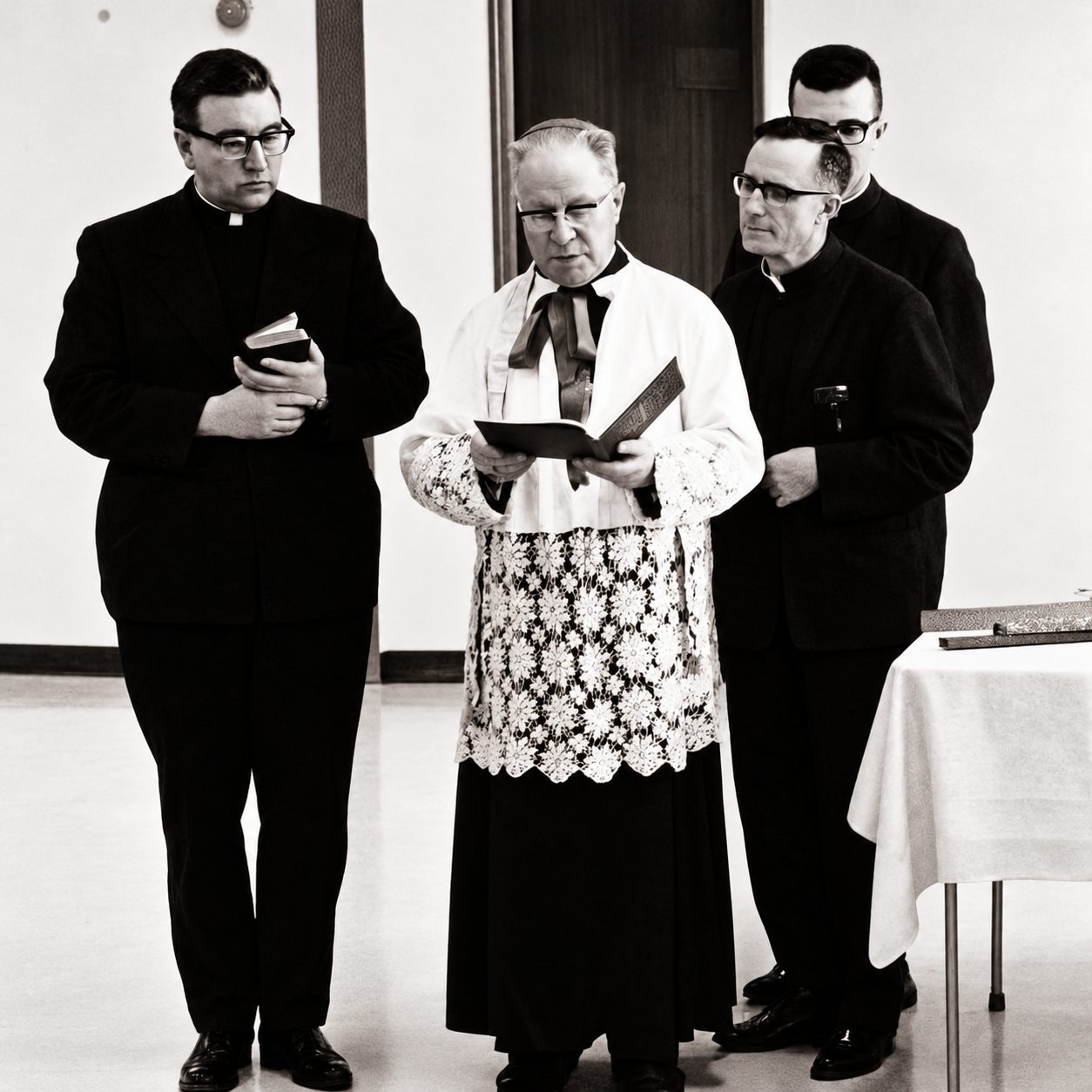 Bénédiction de la résidence par Mgr C.-A. LeBlanc, automne 1966
